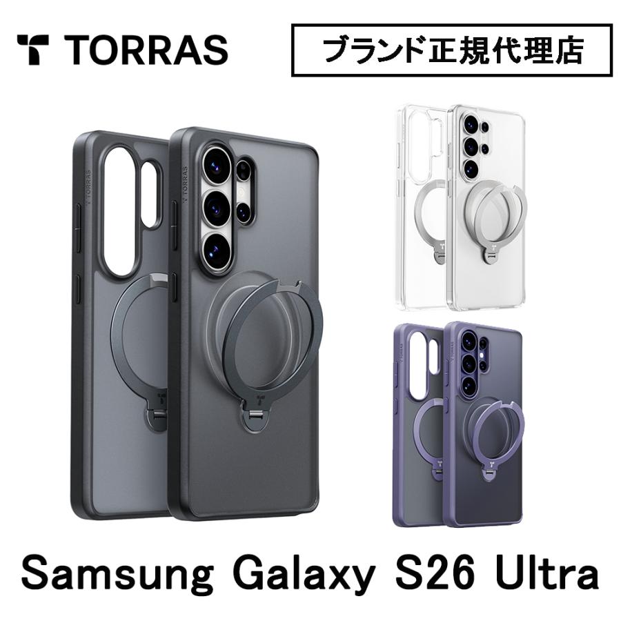 Torras Galaxy S26 ultra ケース Ostand Q3 Spin Case for Samsung ブランド メンズ 男性 リング スタンド かっこいい おしゃれ ビジネス ブラック 耐衝撃 保護（Yahoo!・FOXSTOREヤフーショッピング店）