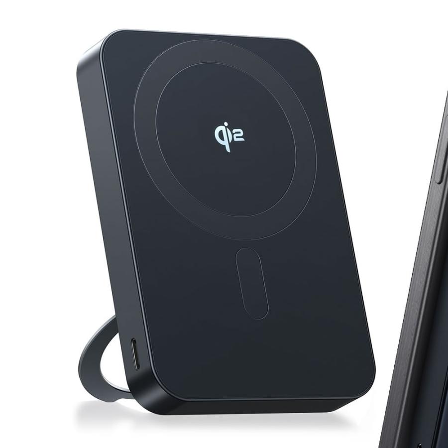 新品未使用！TORRAS Ostand Power Bank 10000mAh TORRAS Torras - Ostand Powerbank Qi2 10000mAh [ Black ] 急速充電器