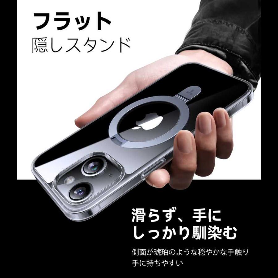 TORRAS ガラスフィルム同梱 TORRAS UPRO Ostand Clear Case iPhone15