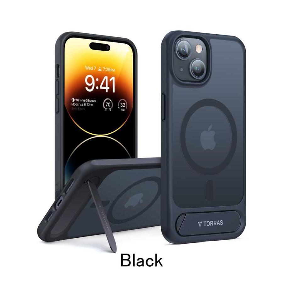 TORRAS ガラスフィルム同梱 TORRAS UPRO Pstand Case iPhone15 15pro