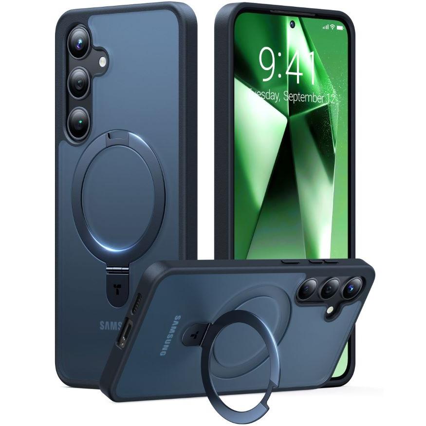 Galaxy S24 Ultra チタニウムバイオレット + TORRASケース TORRAS TORRAS UPRO Ostand for Galaxy S24 ケース 半透明 耐衝撃 保護