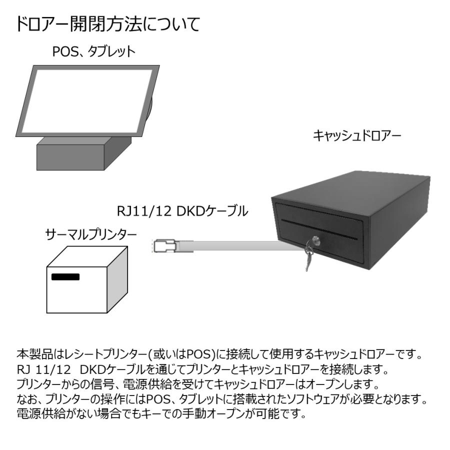 キャッシュドロアー TC-208X 　POS レジスター | エアレジ×スマレジ×ユビレジ対応 | 小型 |  A4サイズ キャッシュドロワー｜cashdrawer-nasco｜07