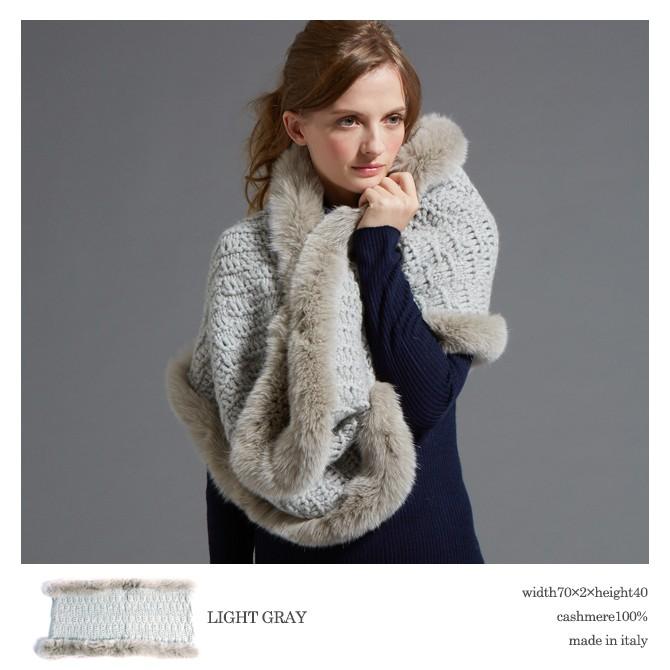 IL BORGO カシミヤ100％ ダブルファースヌード/DOUBLE FUR SNOOD