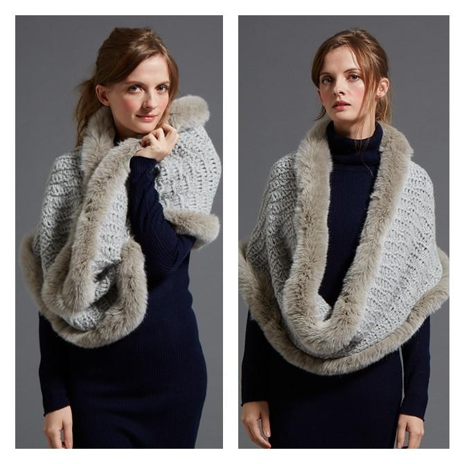 IL BORGO カシミヤ100％ ダブルファースヌード/DOUBLE FUR SNOOD