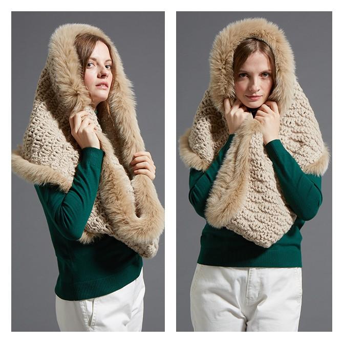 IL BORGO カシミヤ100％ ダブルファースヌード/DOUBLE FUR SNOOD