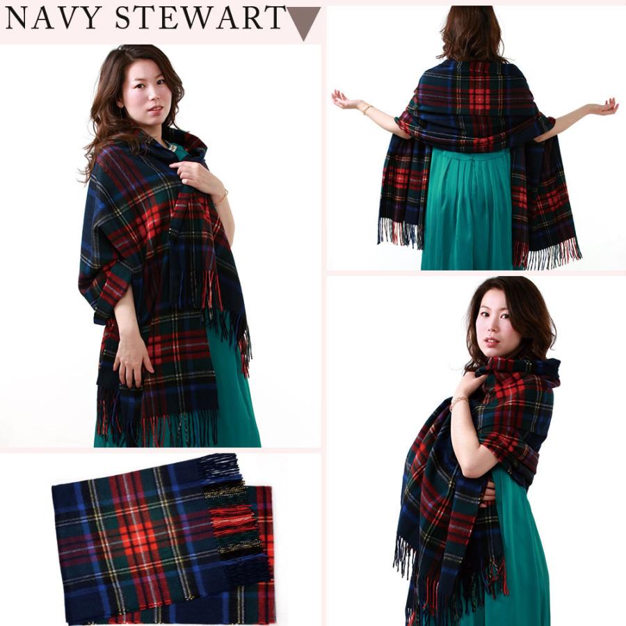 タータンチェック カシミヤ カシミア 100% 厚手 大判 ストール タータンチェック カシミヤ カシミア 100% 厚手 大判 ストール