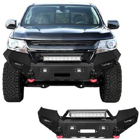 Vijay フロントバンパー ウィンチプレートとLEDライト付き 2015-2022 