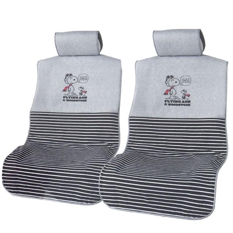 スヌーピー シートカバー フロント２枚入 ｇｒ フライングスヌーピーカー用品 キャラクター雑貨 ラフラフ 通販 Paypayモール
