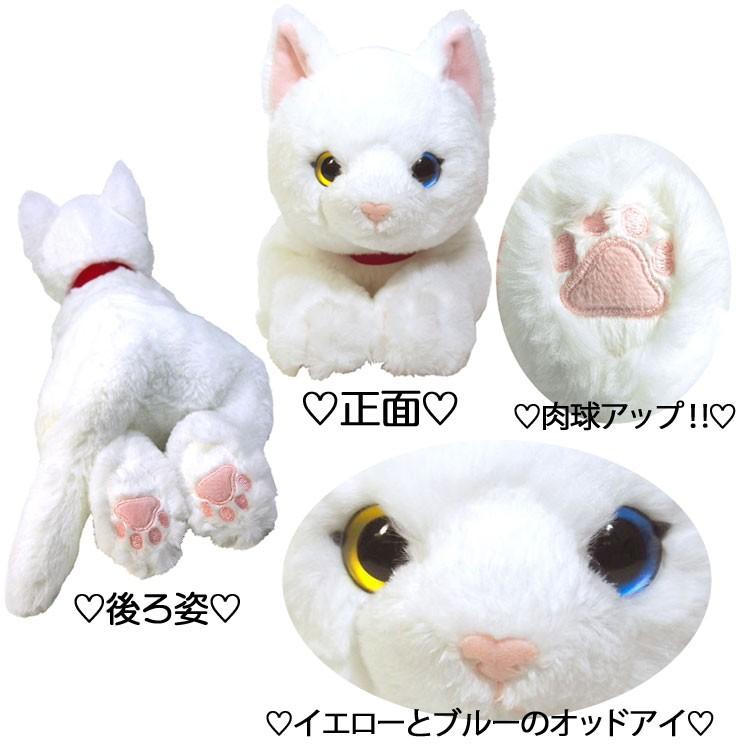 ひざねこ ぬいぐるみｍ オッドアイｗｈ 0411 キャラクター雑貨 ラフラフ 通販 Paypayモール