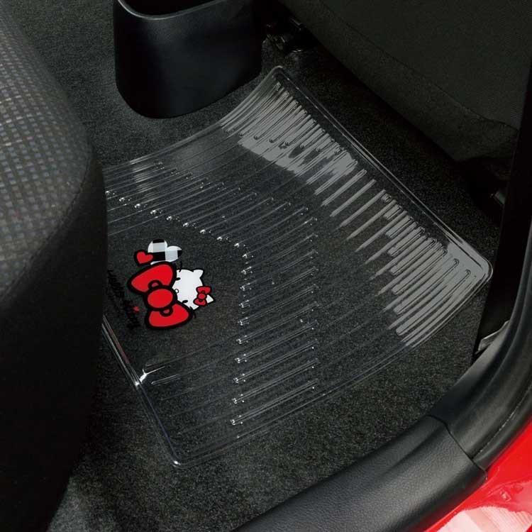 ハローキティ カーマット リヤー1枚 クリア ギンガムキティカー用品 キャラクター雑貨 ラフラフ 通販 Paypayモール