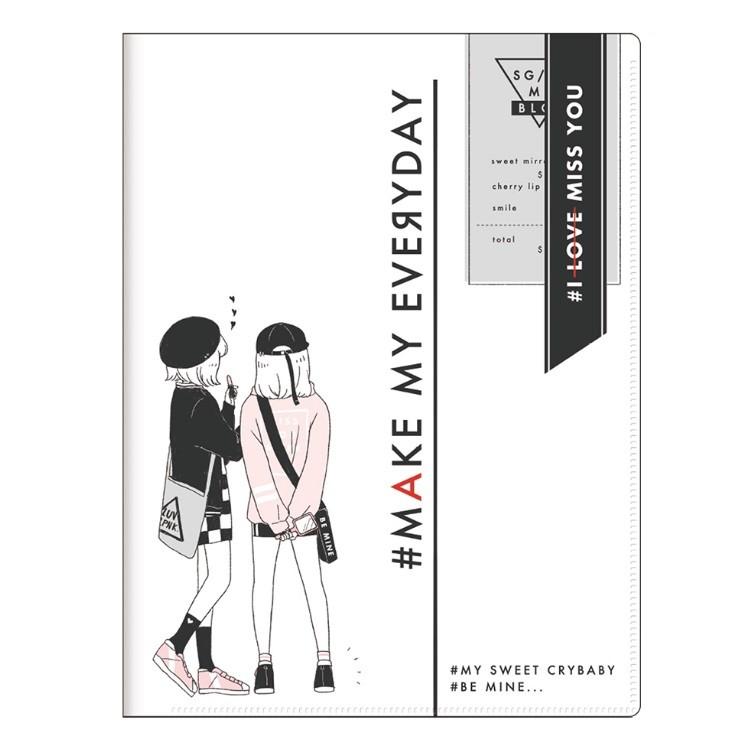 ファンシー文具 10ポケットクリアファイル ホワイト Likeオルチャン キャラクター雑貨 ラフラフ 通販 Paypayモール