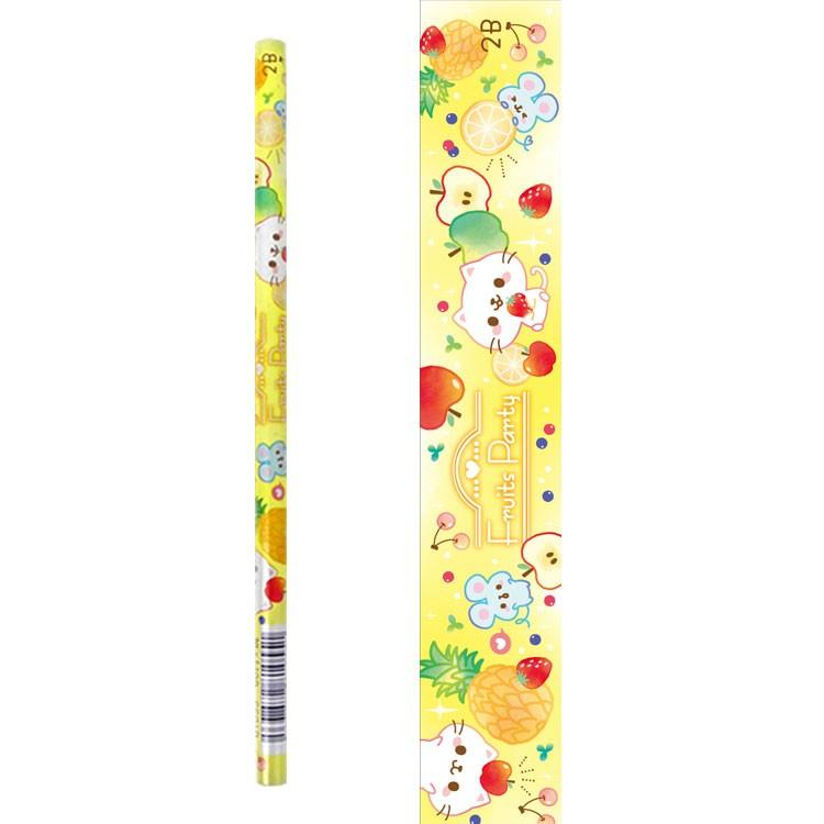 1Pack 20本入り ファンシー文具 オリジナル鉛筆2B フルーツにゃんこ