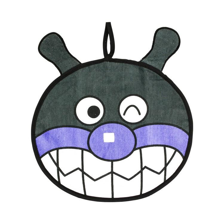 アンパンマン 顔型ループ付きハンドタオル ばいきんまん Iea キャラクター雑貨 ラフラフ 通販 Yahoo ショッピング