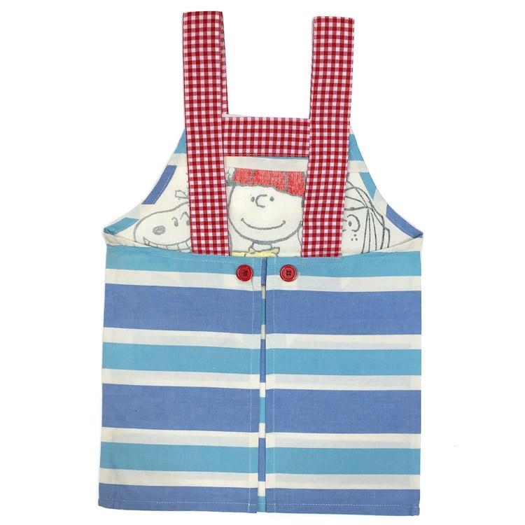 スヌーピー エプロン 子供100 110cm ブルー Bigパターン キャラクター雑貨 ラフラフ 通販 Paypayモール