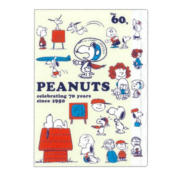 スヌーピー ダイカットクリアファイル5ポケット 60年代 Peanuts70周年 キャラクター雑貨 ラフラフ 通販 Paypayモール