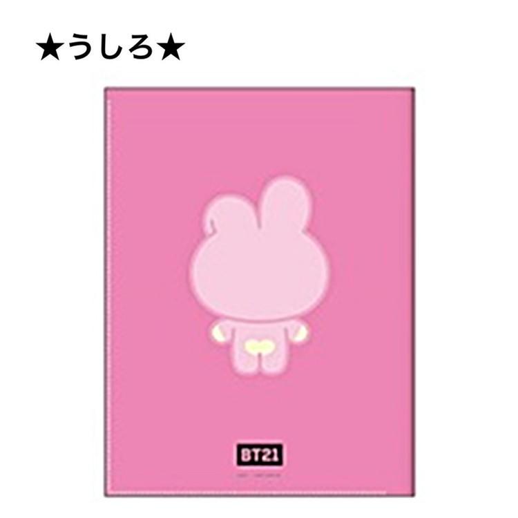 Bt21 ダイカットカバー付2ポケットファイル 現品 Cooky Line Friends