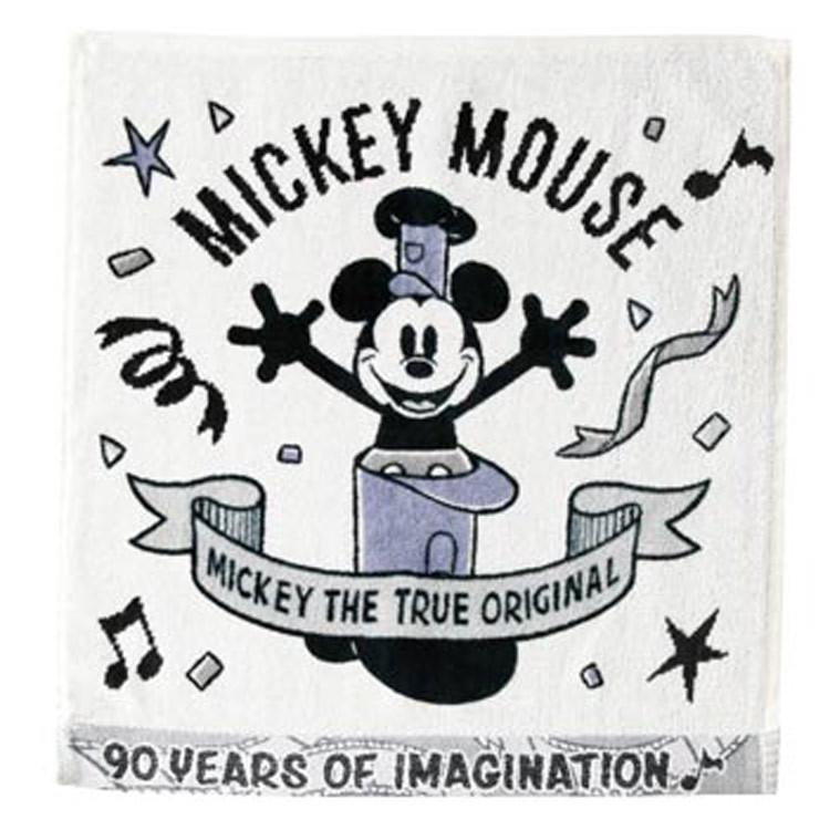 輝い ディズニーミッキー ウォッシュタオル アニバーサリーブラック