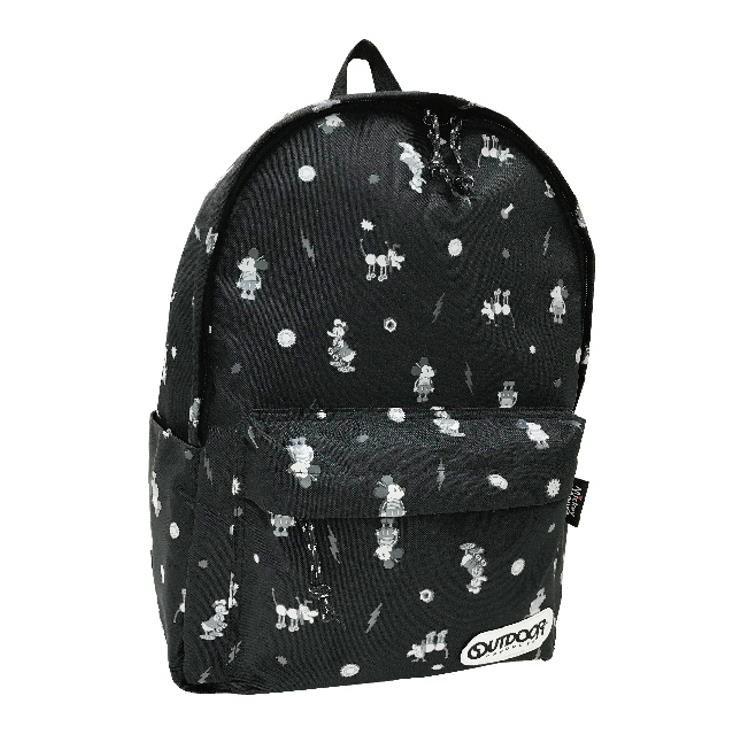 Outdoor ディズニーミッキー フレンズ デイパックm ブリキ柄 黒 アウトドアプロダクツコラボバッグ 17 キャラクター雑貨 ラフラフ 通販 Paypayモール