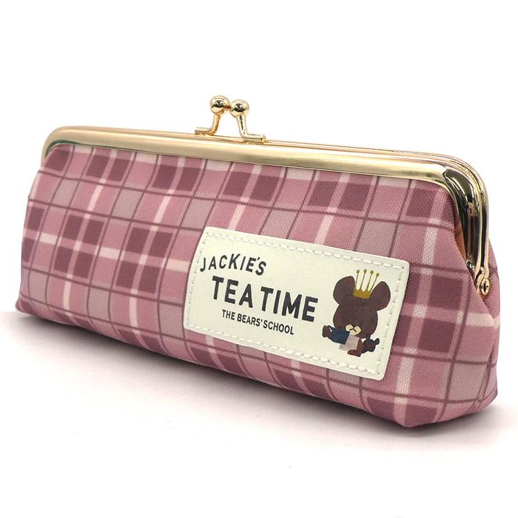 くまのがっこう がま口ペンケース ピンク ジャッキーズティータイム キャラクター雑貨 ラフラフ 通販 Paypayモール