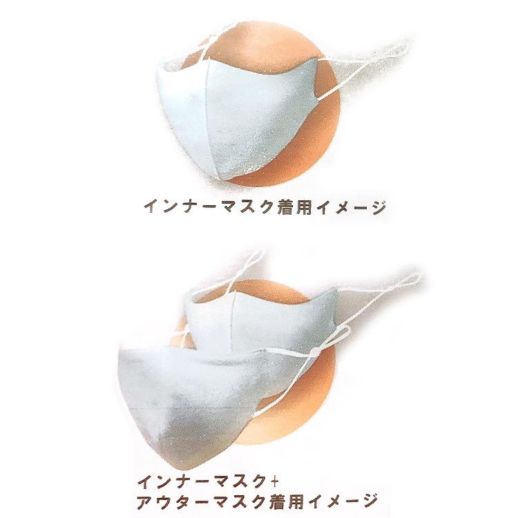 COZY MASK レイヤードマスク レギュラー 2枚入 WH×WH [294006