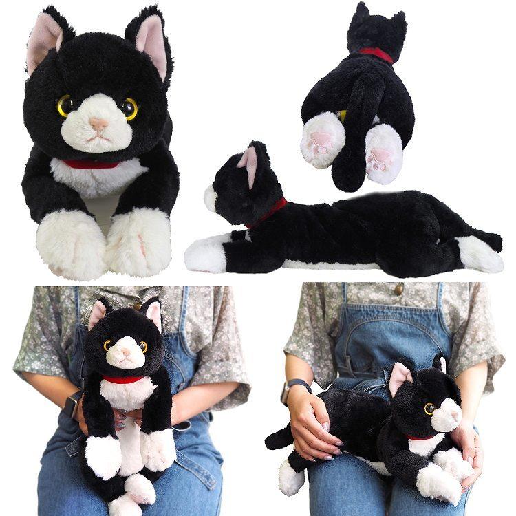 ひざねこ ぬいぐるみM ハチワレ [046225] : キャラクター雑貨 ラフラフ