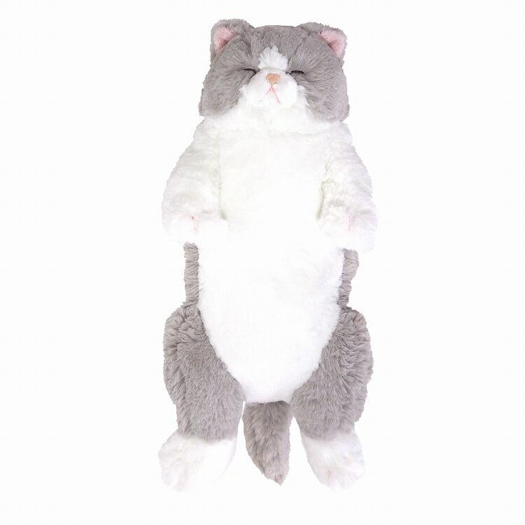 ひざねこ ぬいぐるみ すやすや グレー 046461 : キャラクター