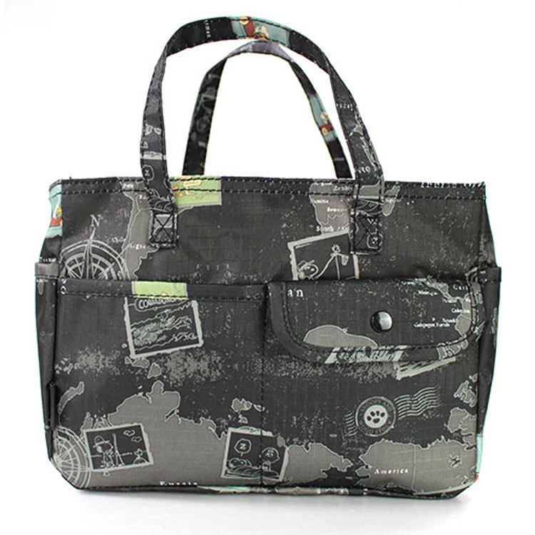 スヌーピー バックインバッグ マップブラック ハピタス スヌーピー キャラクター雑貨 ラフラフ 通販 Paypayモール