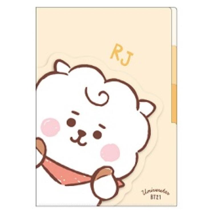 内祝い Bt21 ダイカットポケット3インデックスクリアファイル Rj Line Friends Sale開催