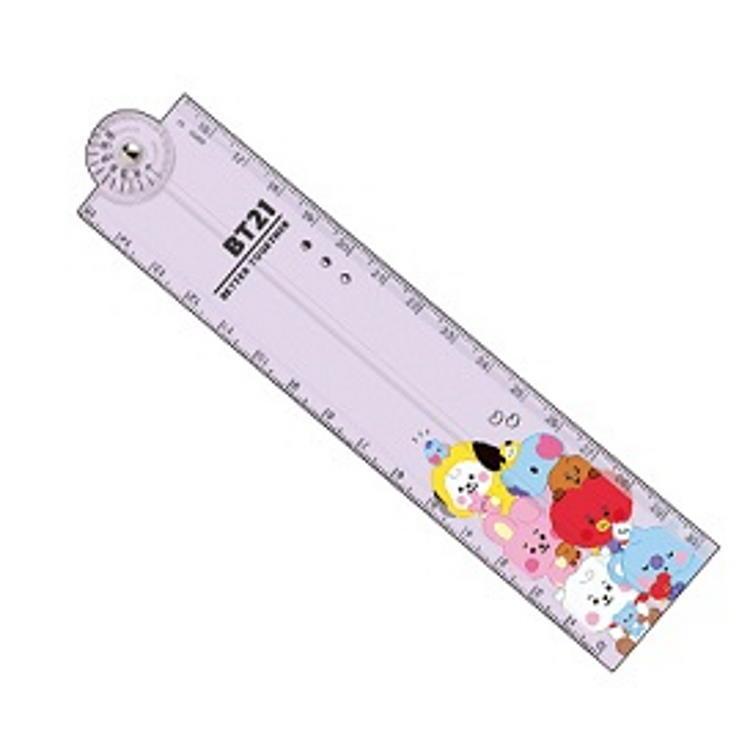Bt21 分度器つき折り定規 ちびぬい アップ 若者の大愛商品