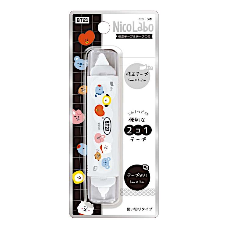 カミオジャパン 修正テープ テープのり ニコ ラボ ディズニーツムツム 文具ステーションフジワラ 製薬会社 2in1 テープ 弱粘のりと修正テープ 3個 Schwartzadvokatfirma Dk