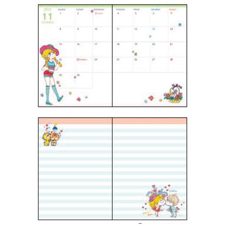 水森亜土 手帳 22年スケジュール帳 21年10月始まり 月間a6 ハート セール ラッピング不可 キャラクター雑貨 ラフラフ 通販 Paypayモール