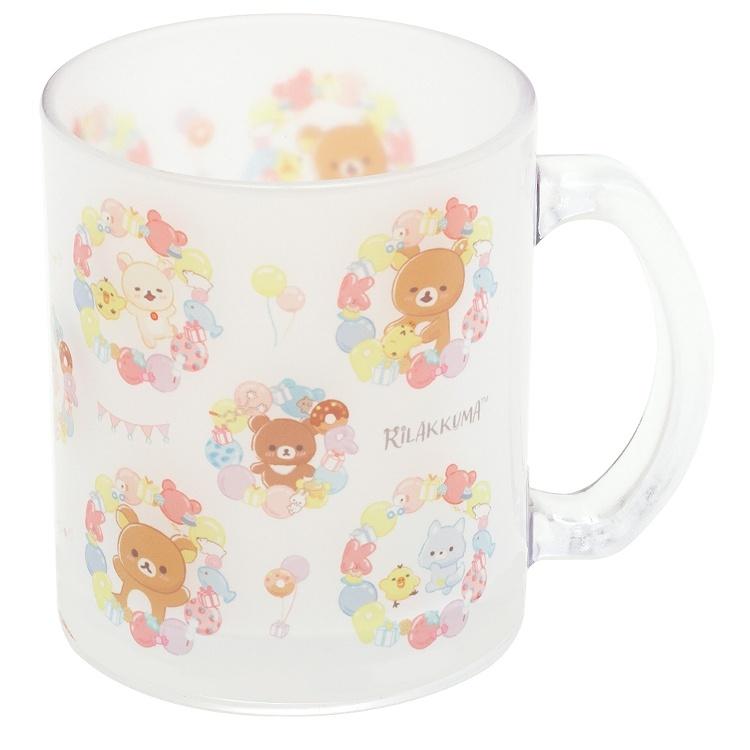 リラックマ ガラスマグカップ コップ グラス 持ち手付 : キャラクター