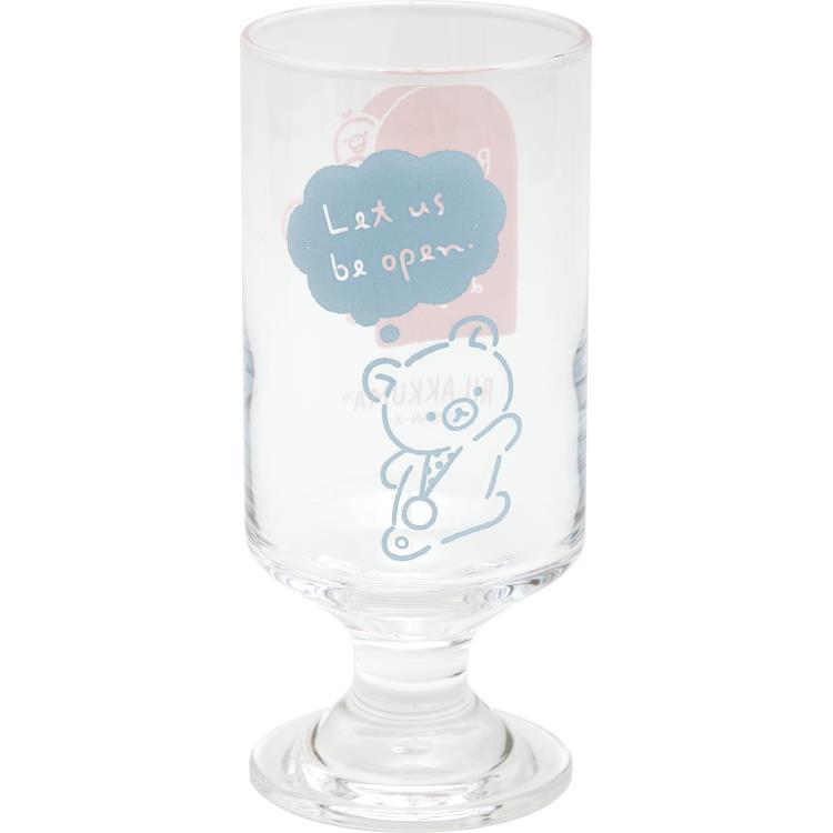 リラックマ グラス Rirakkuma's Messages ガラス コップ 脚付き