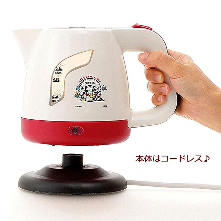 ミッキー&ミニー 電気ケトル0.8L 080306 ラブラブ ディズニー Disney