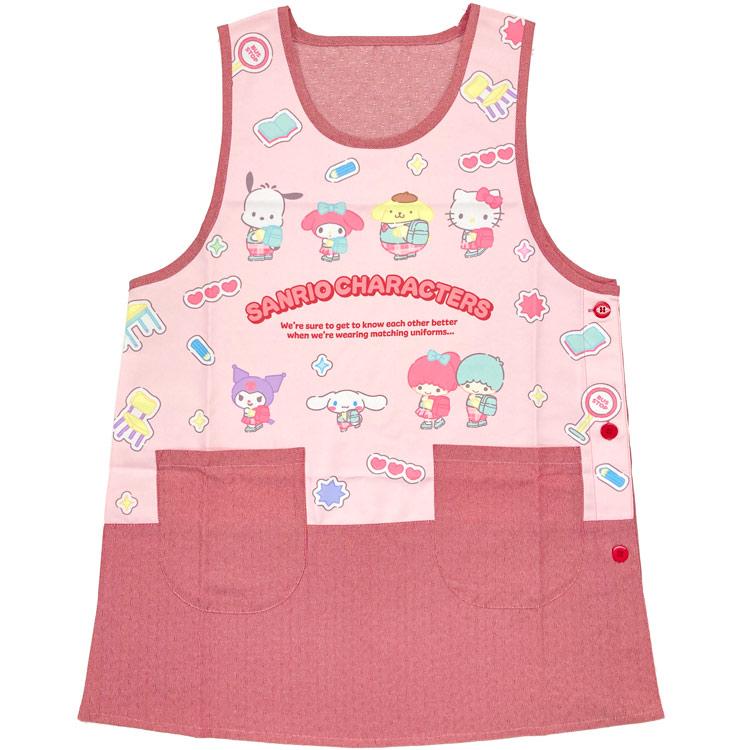 サンリオキャラクターズ エプロン 大寸 キャラMIX 転写切替 LL