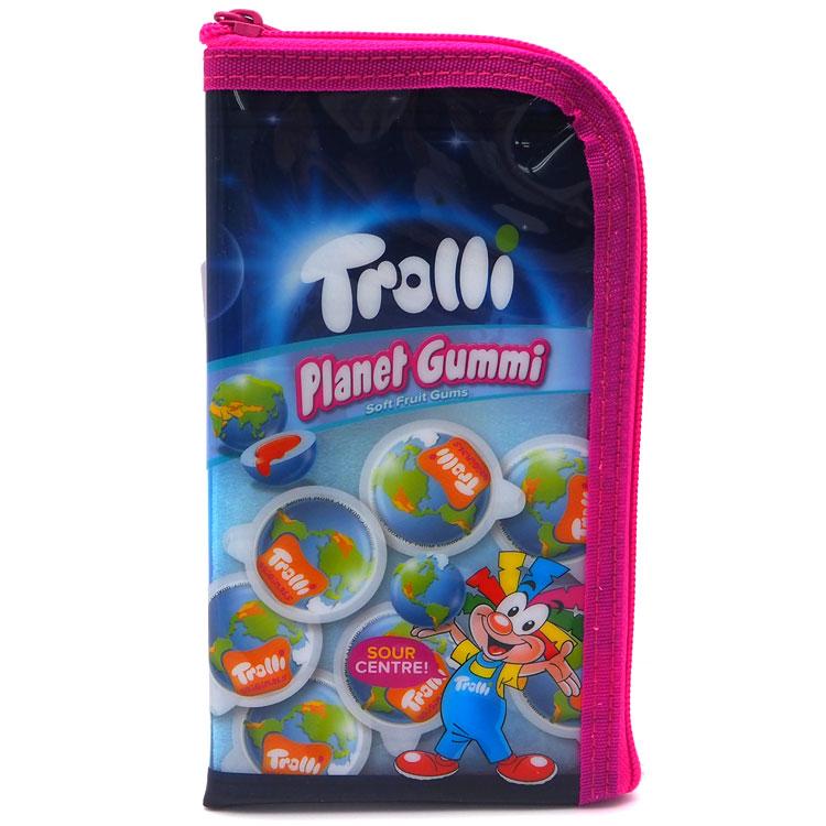キャラクターグッズ Trolli フラットポーチ クリア プラネットグミ 116891 トローリ 地球