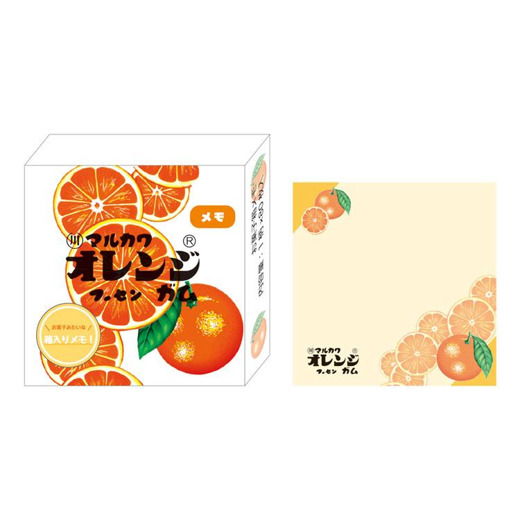 マルカワフーセンガム お菓子箱メモ オレンジ 191796 お菓子シリーズ