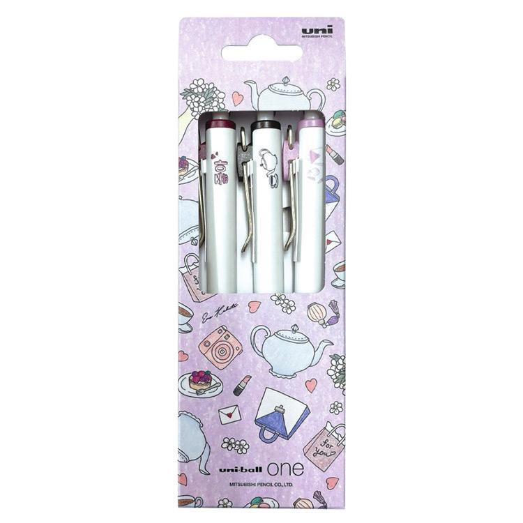 ユニボールワン UMN-S-38DB ノック式ゲルインクボールペン0.38mm