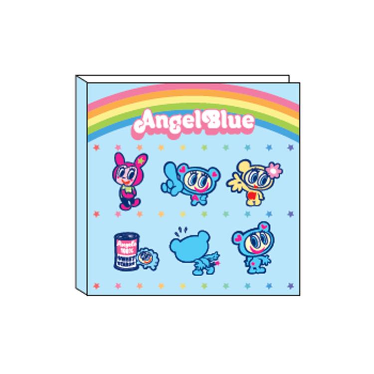 Angel Blue ブック型付箋 ブルー エンジェルブルー 見開きブックタイプ ふせん フセン 2柄 30枚 734996