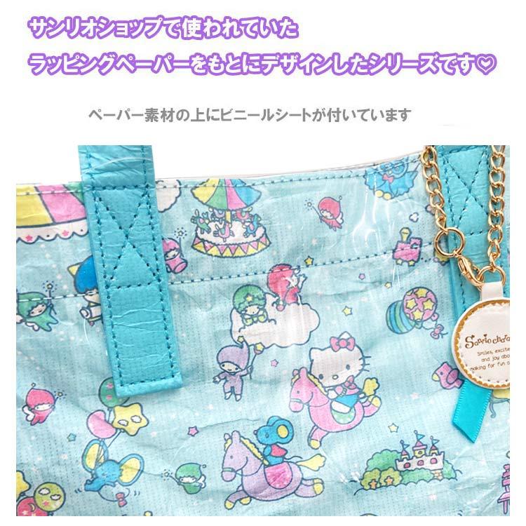 サンリオキャラクターズ トートバッグ ラッピングブルー 907537 サンリオキャラクターズ トートバッグ ラッピングブルー 907537