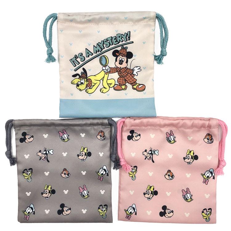 ミッキー＆フレンズ 巾着3枚組 434507 入園入学 新学期 ディズニー
