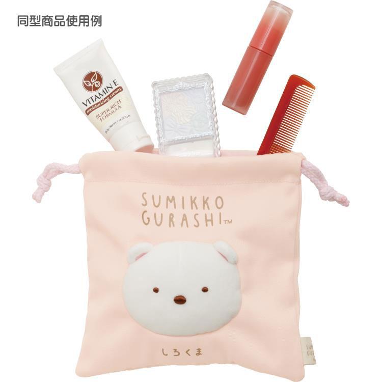 すみっコぐらし ふわふわフェイス巾着 とんかつ すみっコ大好き 立体