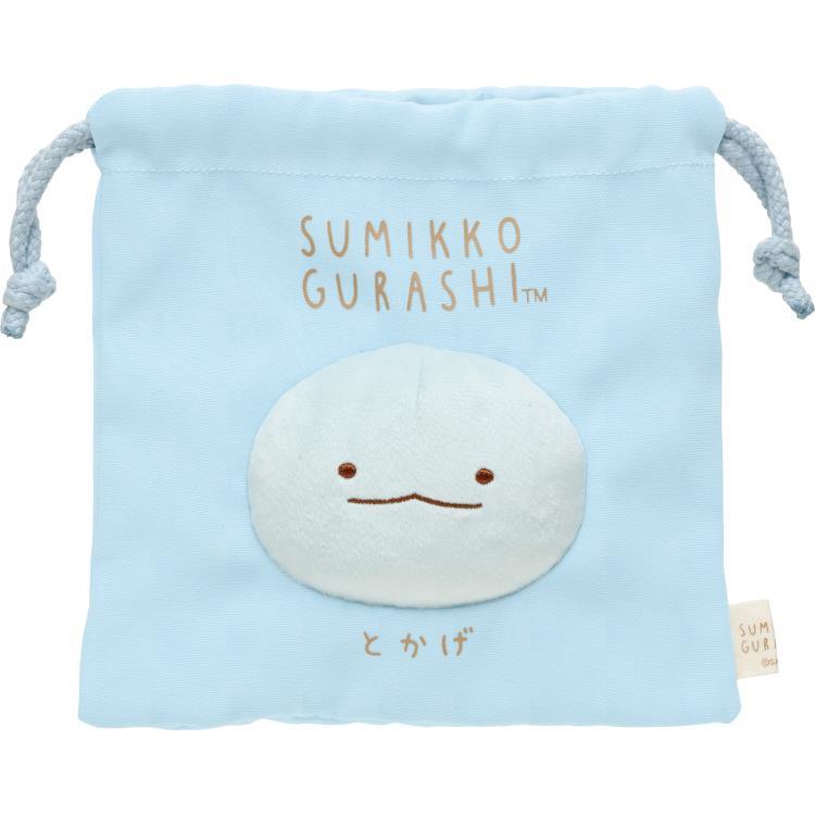 すみっコぐらし ふわふわフェイス巾着 とかげ すみっコ大好き 立体 