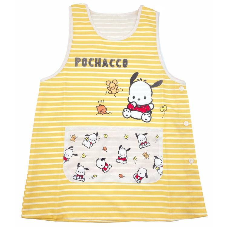 ポチャッコ エプロン 大寸 転写脇釦 3L〜4L イエロー サンリオ 大人