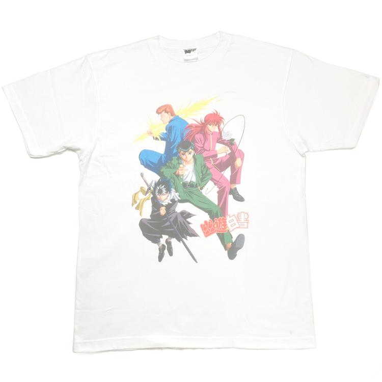 幽遊白書 半袖Tシャツ Lサイズ 集合 WH 065982 大人 レディース 幽遊白書 半袖Tシャツ Lサイズ 集合 WH 065982 大人 レディース