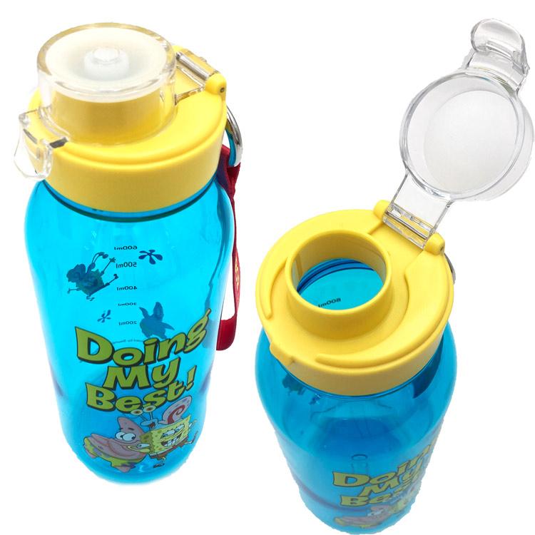 スポンジボブ ドリンクボトルL 1100ml ストラップ付 ブルー658500 YUMMY STUFF SPONGEBOB 水筒｜cast-shop｜03