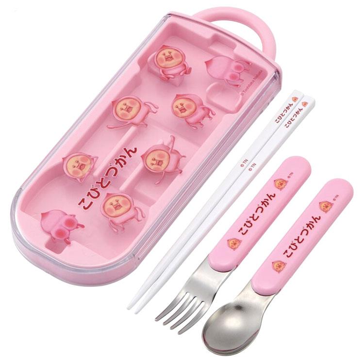 17・ハンドメイド　お箸袋　カトラリー袋　2枚セット　ピンク　くま こびとづかん TACC2AG 抗菌食洗機対応トリオセット カクレモモジリ 箸