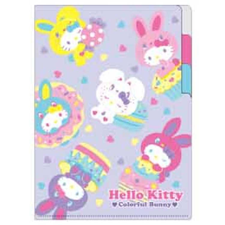 ハローキティ クリアファイルA5 3P E 3ポケット 50th 複数ポケット