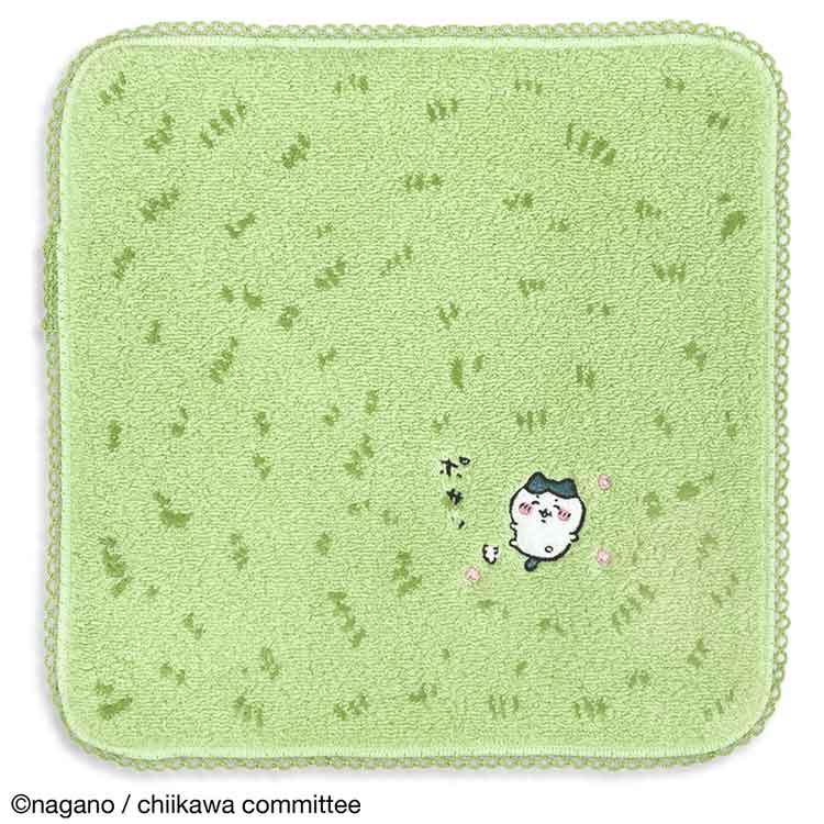 ちいかわ 41-4020080 タオルハンカチ 草むら グリーン ハチワレ