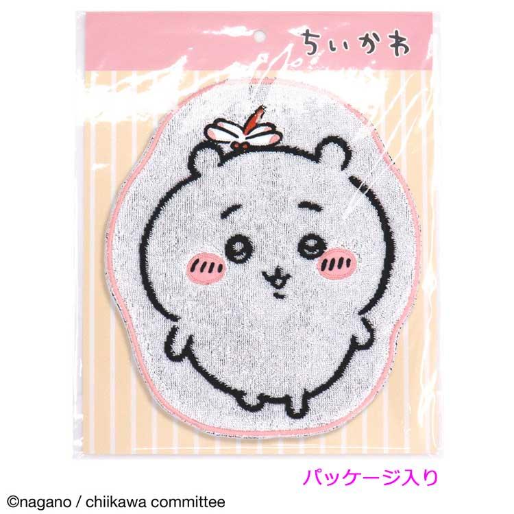 ちいかわ 41-1200120 タオルハンカチ ダイカット ピンク